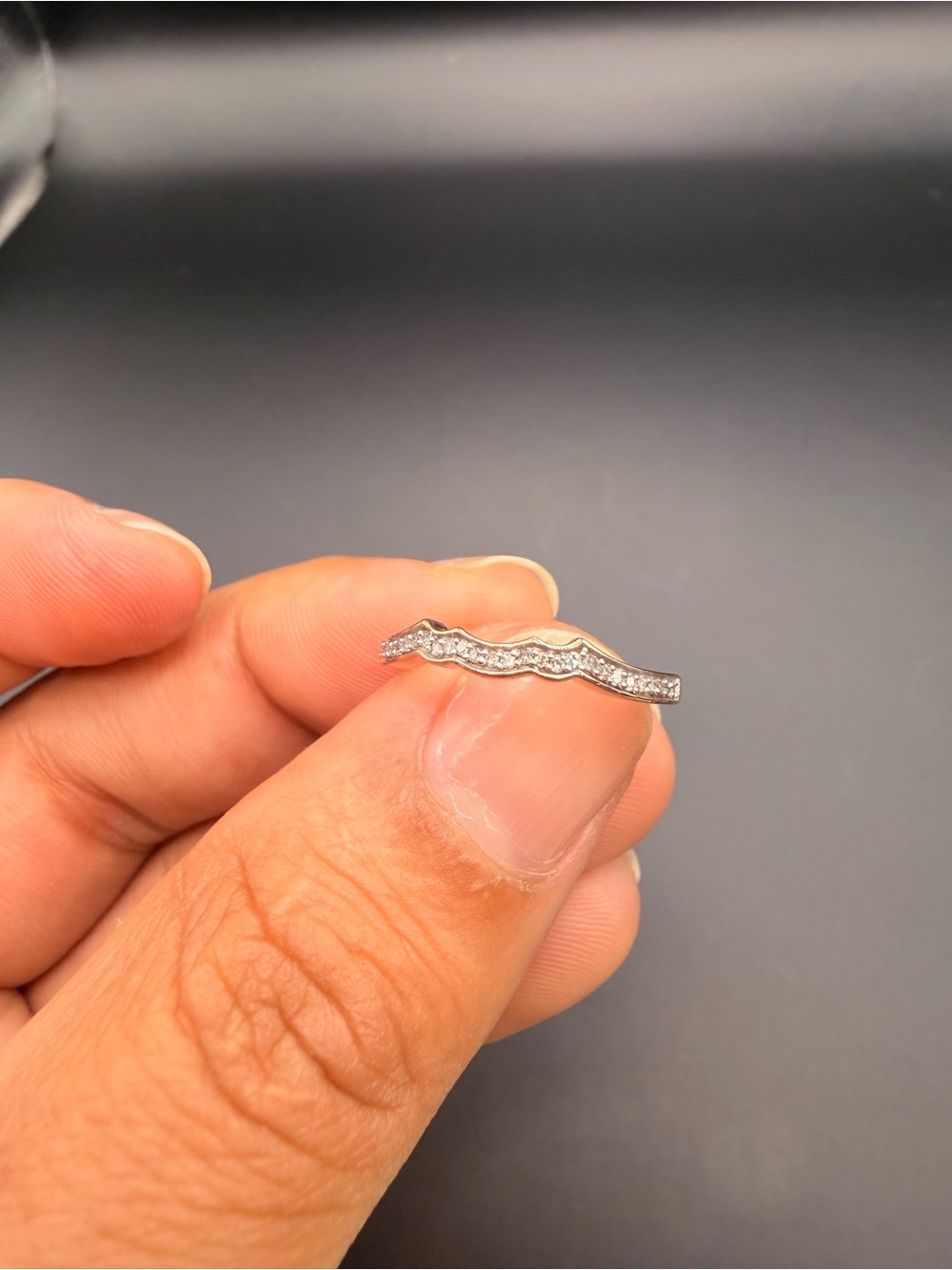 10k Rose Gold .10 Ctw Diamond Band Size 5.5.